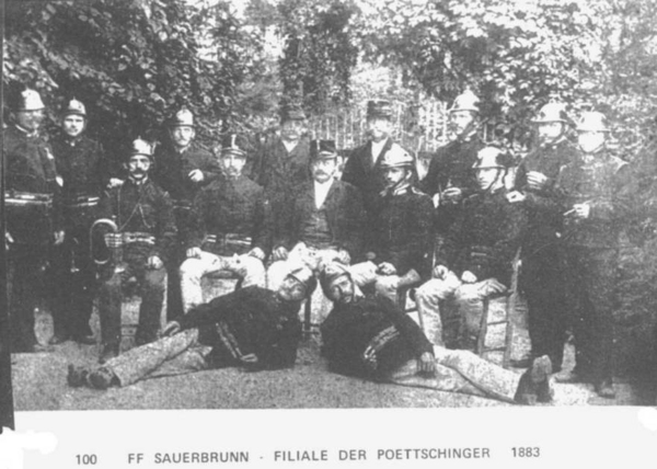 Historisches Gründungsfoto der Feuerwehr Bad Sauerbrunn