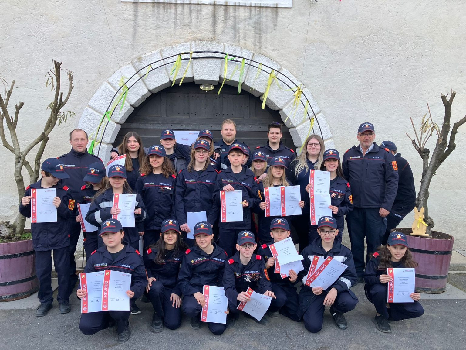 Feuerwehrjugend Bad Sauerbrunn nach bestandenem Wissenstest